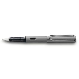 Lamy Pluma Estilográfica Al-Star Graphite 026F Punta Fina Tinta Azul Color Gris