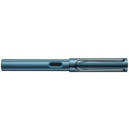 Lamy pluma estilográfica al-star aluminio ligero mango ergonómico cartucho tinta azul punta ef petróleo