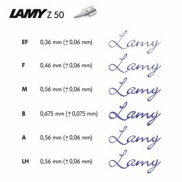 Lamy pluma estilográfica al-star aluminio ligero mango ergonómico cartucho tinta azul punta ef petróleo