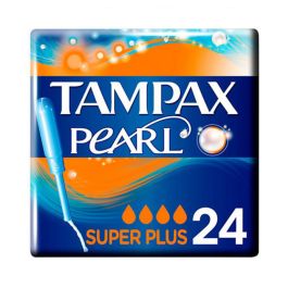 Pack de Tampones Pearl Super Plus Tampax Tampax Pearl (24 uds) 24 uds Precio: 5.4090905. SKU: S0560878