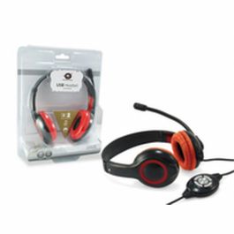 AURICULARES DIADEMA CON MICRÓFONO CONCEPTRONIC CCHATSTARU2R ROJO - COMPATIBLE CON VOIP - ALIMENTACIÓN USB - CABLE 2M Precio: 16.50000044. SKU: B17TA6T36G