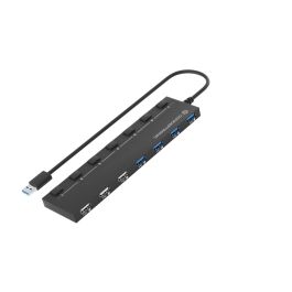 Hub USB Conceptronic HUBBIES09BP Negro 7 en 1