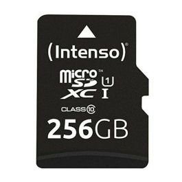 Tarjeta de Memoria Micro SD con Adaptador INTENSO 3423492 256 GB Negro
