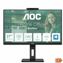 Monitor Profesional AOC Q27P3CW 27"/ QHD/ Webcam/ Multimedia/ Regulable en altura/ Negro