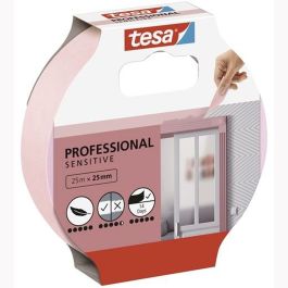 Cinta Adhesiva TESA Professional Sensitive Pintor Rosa 12 Unidades 25 mm x 50 m