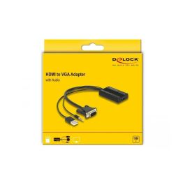 Adaptador HDMI a VGA con Audio DELOCK 64172 Negro 25 cm