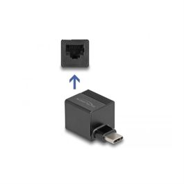 Adaptador USB a Red RJ45 DELOCK 66462 Gigabit Ethernet Negro