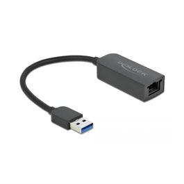 Adaptador USB a Red RJ45 DELOCK 66646 2,5 Gigabit Ethernet Negro
