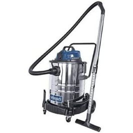 SCHEPPACH 50L 1400W aspirador en seco y húmedo con enchufe síncrono 200W + cepillo combinado, boquilla para rincones, filtro de espuma,