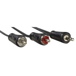 Cable Audio Jack a 2 RCA Hama 00205110 Negro 1,5 m