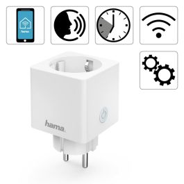 Enchufe Inteligente Hama | Enchufe Inteligente WLAN (3680 W, Compatible con Alexa y con Google Home, Sin puerta de enlace), Colo