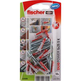 Blister 18 tacos+tornillos duopower ø5x25mm 534996 fischer