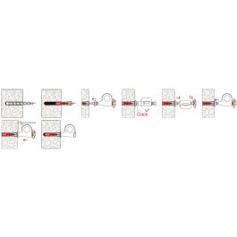 Hembrilla Cerrada Fischer 8 x 40 mm 6 Unidades