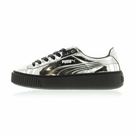 Zapatillas Deportivas Mujer Puma Basket Platform Metallic Gris claro