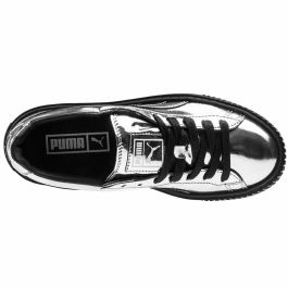 Zapatillas Deportivas Mujer Puma Basket Platform Metallic Gris claro