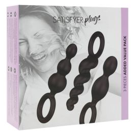 Set Erótico Plug Anal Negro Satisfyer Booty Call Silicona