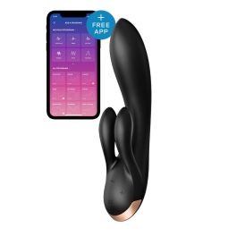 Satisfyer Double flex vibrador negro negro con app