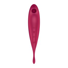 Satisfyer Twirling pro+ vibrador hibrido de aire app rojo oscuro