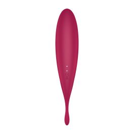 Satisfyer Twirling pro+ vibrador hibrido de aire app rojo oscuro