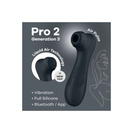 Satisfyer Pro2 vibrador de aire doble generation 3 negro negro con app