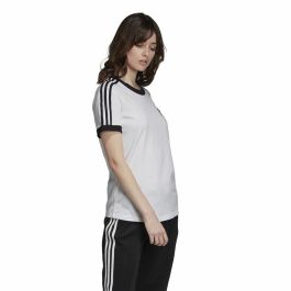 Camiseta de Manga Corta Mujer Adidas 3 stripes Blanco