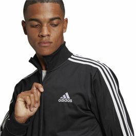 Chándal para Adultos Adidas Essentials 3 Stripes Negro Hombre