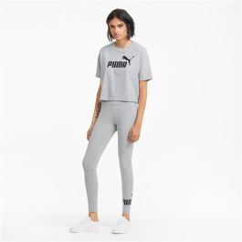 Mallas Deportivas de Mujer Puma Essentials Logo Gris claro