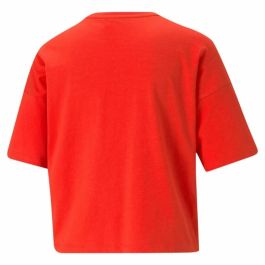 Camiseta de Manga Corta Mujer Puma Essentials Logo Rojo
