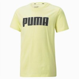 Camiseta de Manga Corta Infantil Puma Alpha Graphic Amarillo