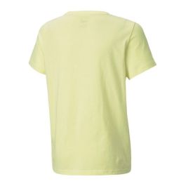 Camiseta de Manga Corta Infantil Puma Alpha Graphic Amarillo