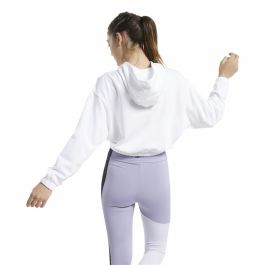 Sudadera con Capucha Mujer Reebok Sportswear Cropped Blanco