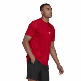 Camiseta de Manga Corta Hombre Aeroready Designed To Move Adidas Designed To Move Rojo