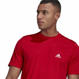 Camiseta de Manga Corta Hombre Aeroready Designed To Move Adidas Designed To Move Rojo