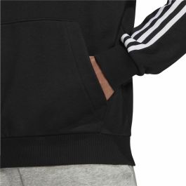 Sudadera con Capucha Hombre Adidas Essentials 3 Stripes Negro