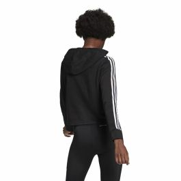 Sudadera con Capucha Mujer Adidas Essentials 3 Stripes Negro