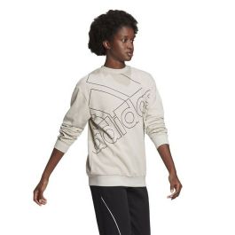Sudadera sin Capucha Mujer Adidas Giant Logo Beige