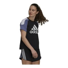 Camiseta de Manga Corta Mujer Adidas Sportswear Colorblock Negro