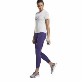 Camiseta de Manga Corta Mujer Reebok Workout Ready Supremium Púrpura Blanco
