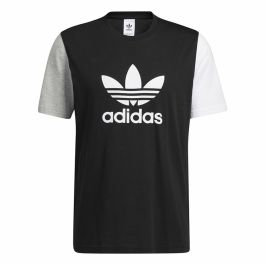 Camiseta de Manga Corta Hombre Adidas Blocked Trefoil Negro