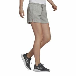 Pantalones Cortos Deportivos para Mujer Adidas Essentials Slim Logo Gris