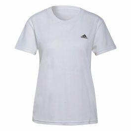Camiseta de Manga Corta Mujer Adidas Aeroready D2M Sport Blanco