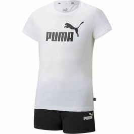 Conjunto Deportivo para Niños Puma Logo Tee Blanco