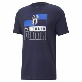 Camiseta de Manga Corta Unisex Puma Italia FIGC Azul oscuro