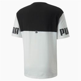 Camiseta Deportiva de Manga Corta Puma Power Colorblock Negro