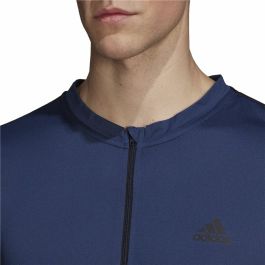 Camiseta de Manga Larga Hombre Adidas Training 1/4-Zip Azul oscuro S