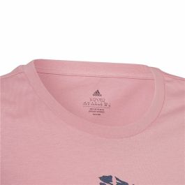 Camiseta de Manga Corta Infantil Adidas Graphic Rosa