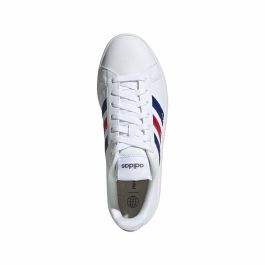 Zapatillas Casual Hombre Adidas Grand Court Base Beyond Rojo Azul Blanco