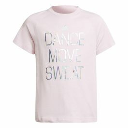 Camiseta de Manga Corta Infantil Adidas Dance Metallic-Print Rosa