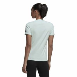 Camiseta de Manga Corta Mujer Adidas Loungewear Essentials Slim Logo Menta