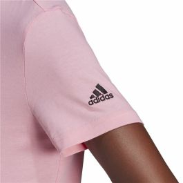 Camiseta de Manga Corta Mujer Adidas Loungewear Essentials Slim Logo Rosa